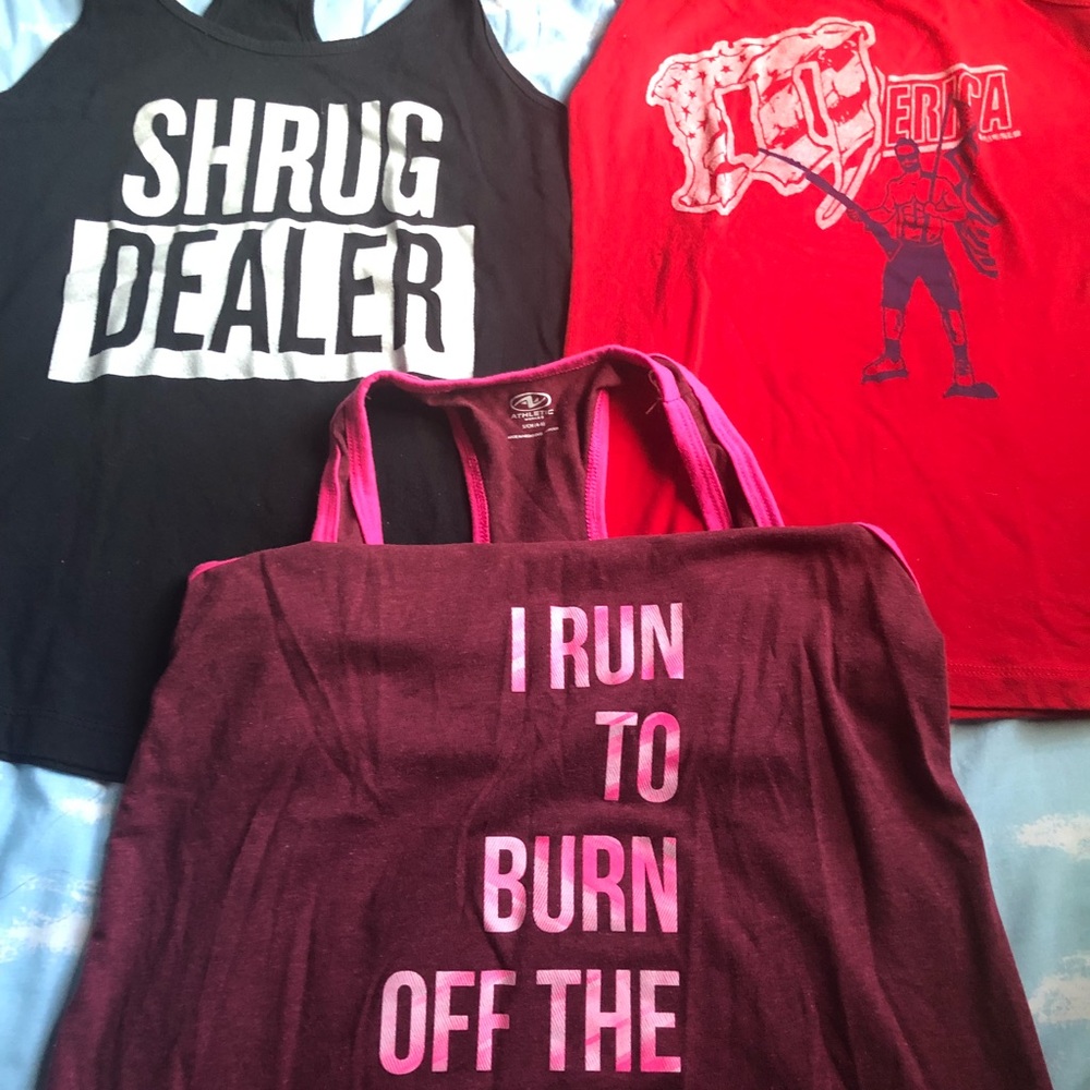 4 gym/CrossFit tanks!